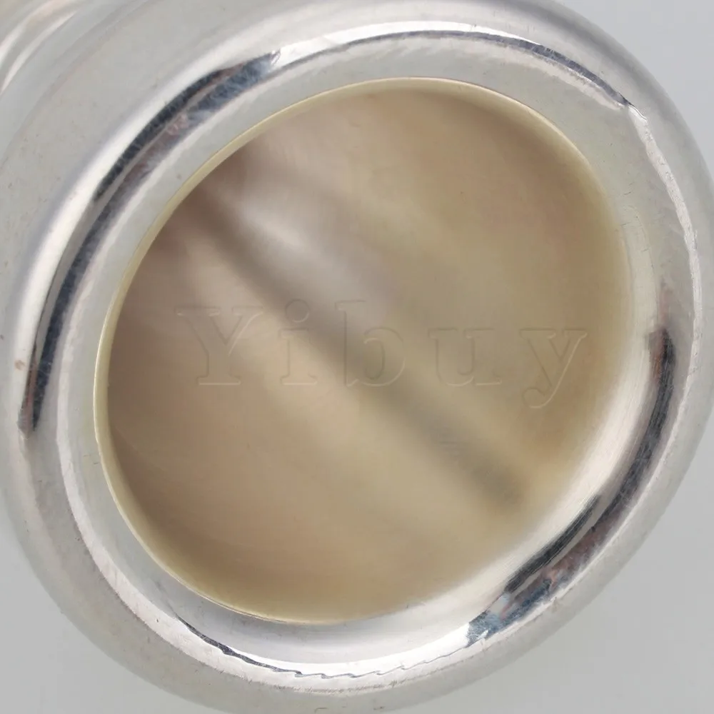 Yibuy Professional Silver Plated Large Tuba Horn Mouthpiece Musical Instrument Yibuy Professional Silver Plated Large Tuba Horn Mouthpiece Musical Instrument