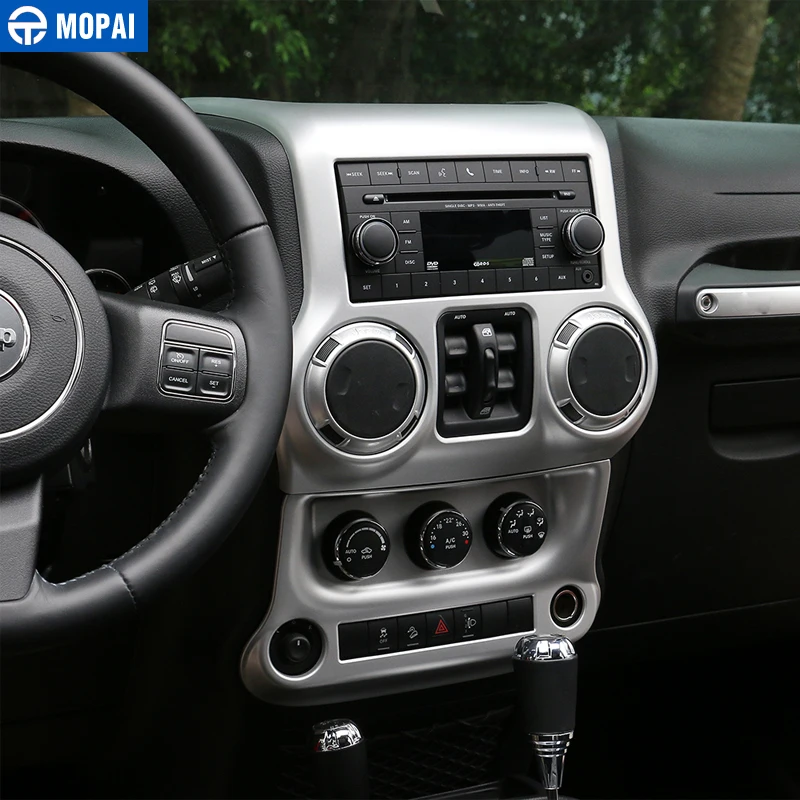Us 39 24 8 Off Mopai Car Interior Center Dashboard Console Air Conditioning Decoration Cover Stickers For Jeep Wrangler Jk 2011 Up Car Styling In