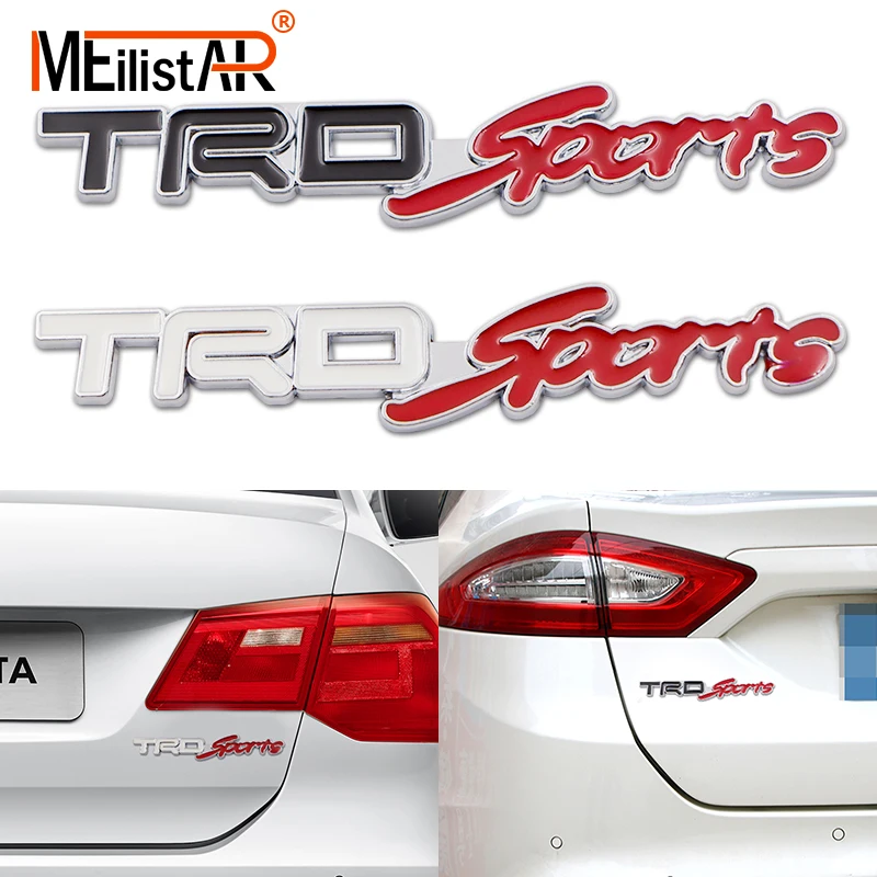 Автомобильный Стайлинг TRD-логотип 3D гоночный металлический стикер автомобильная