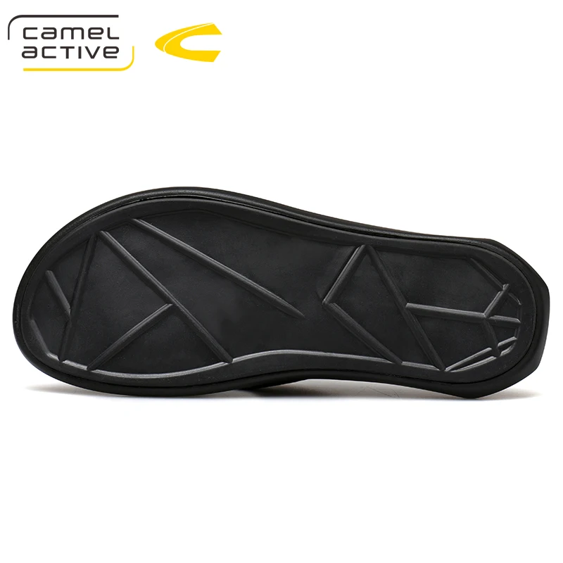 Мужские Пляжные шлепанцы Camel Active коричневые Шлепанцы из натуральной кожи удобная