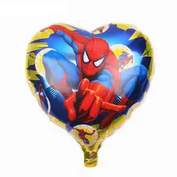 Lucky 50 шт./партия 45*45 см шары с изображениями Человека-паука мультфильм фольги гелиевые шары Человек-паук день рождения поставки украшения