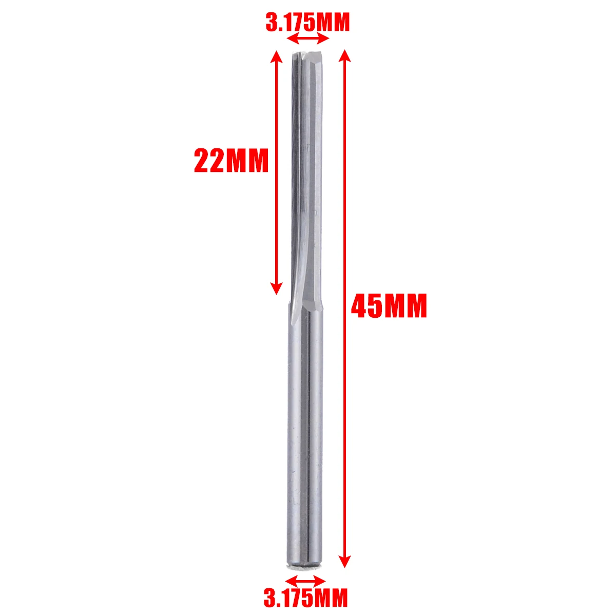 10pcs 2 Flute End Mill Set 3.175mm Shank Tungsten Carbide CNC Milling Cutter For Woodworking Engraving Machine