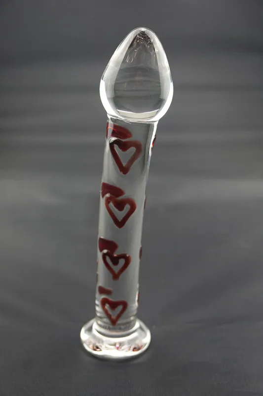 Red Heart Large Pyrex Penis Glass Dildo Big Crystal Anal Sex Toys In Dildos From Beauty And Health