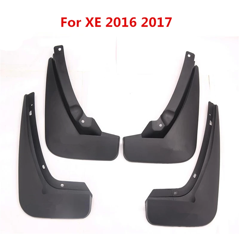 4Pcs For Jaguar XE 2016 2017 Black Front Rear Molded Car Mud Flaps