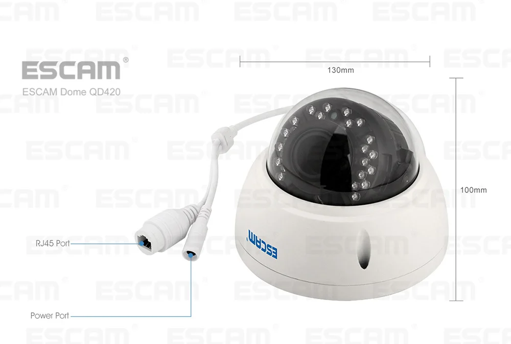 Escam QD420 купольная ip-камера Камера H.265 4MP 1520 P Onvif P2P ИК наружного наблюдения Ночное Видение видеонаблюдения Камера Android iPhone