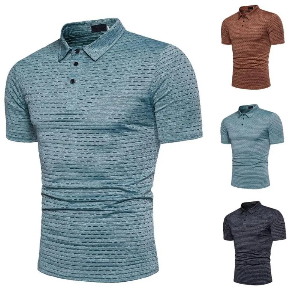 

New Men's Shirt Striped Summer Tops High Quality Turn-down collar Men Cotton Short Sleeve Shirt Blouse Plus Size Work Clothes