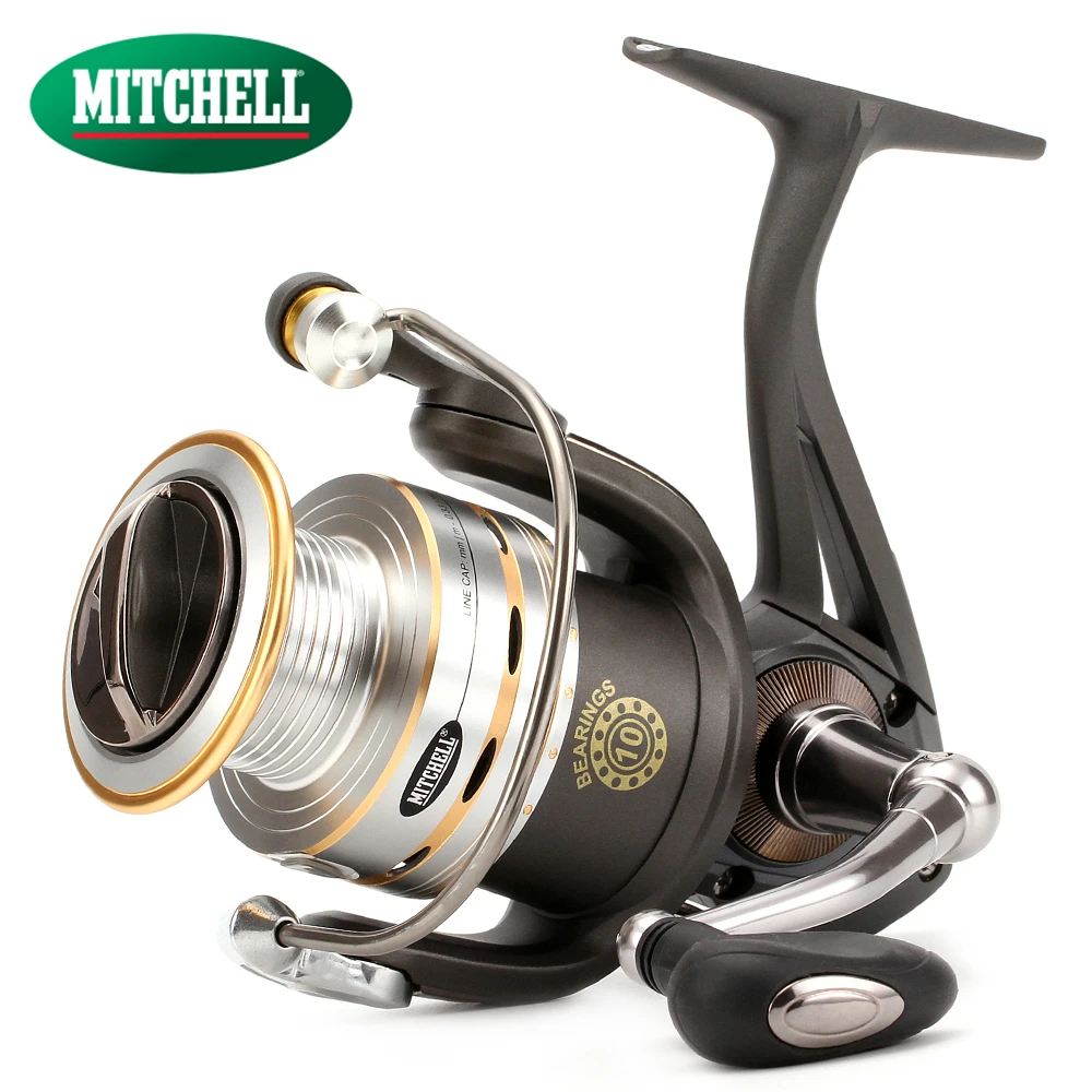 Reel Mitchell Avocet Bronze Iii 1000 Color Negro Lado De La Manija