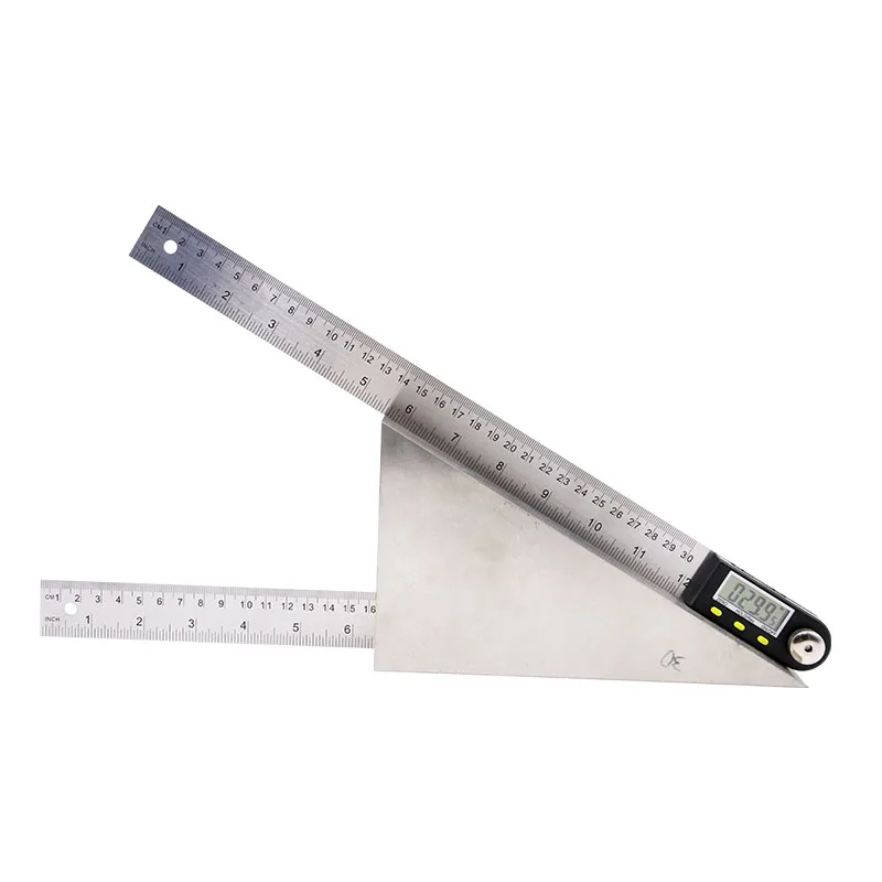 

300 mm 12" Stainless Steel Digital Angle Ruler Finder Meter Protractor Inclinometer Goniometer Electronic Angle Gauge with LCD