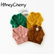 1-3 Years Old Baby Girl Child 17 Winter Ball In Hand Down Sweater Cardigan Jacket Cardigan For Girl Girls Cardigan cardigan jones cardigan