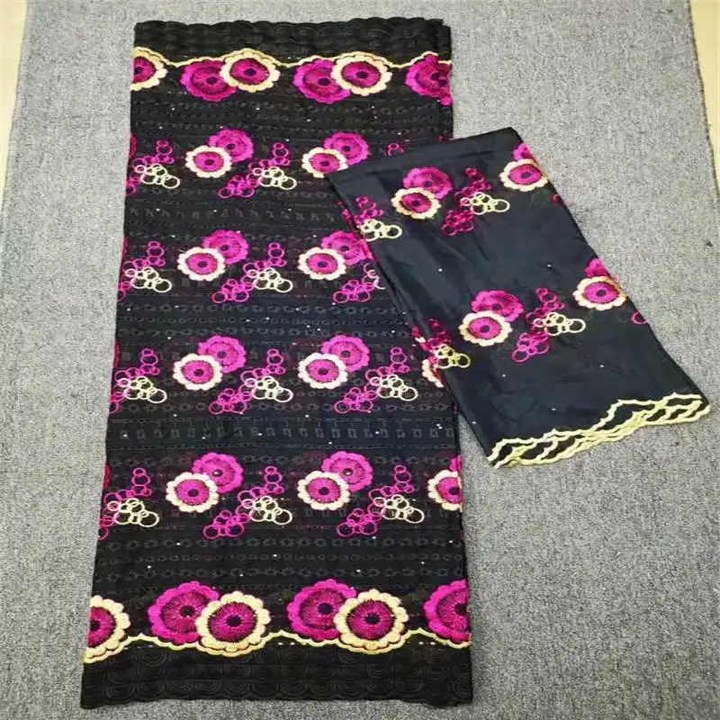 

HL!Swiss voile lace in Switzerland high quality 5+2 Swiss lace fabric newest Dubai beads lace African French fabric 2019! L32261