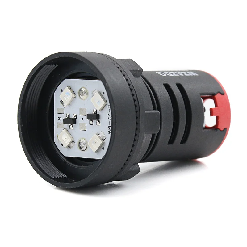 Индикатор питания фонарь светодиодной сигнальной лампы 22DS 24V 220V красный зеленый