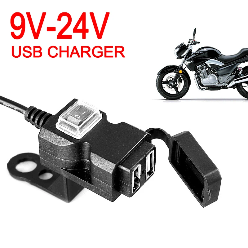 Универсальное зарядное устройство для мотоцикла DC 5V 3.1A USB быстрое адаптер