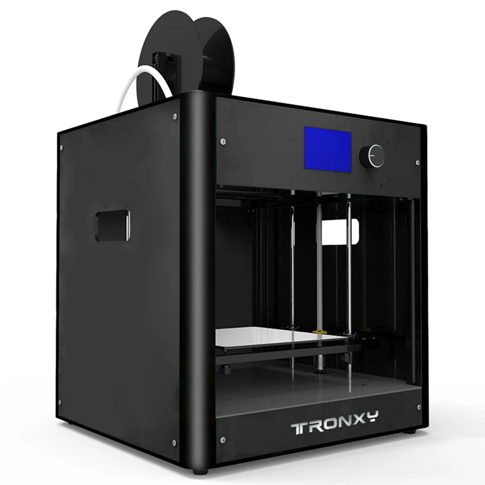 Tronxy C5 Настольный 3D-принтер FDM полностью металлический Высокоточный двойной оси Z стержни с ЖК-экраном размер печати 210*210*210 мм