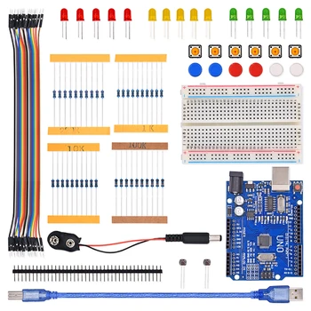 

Starter Kit UNO R3 mini Breadboard LED jumper wire button for Arduino Compatile