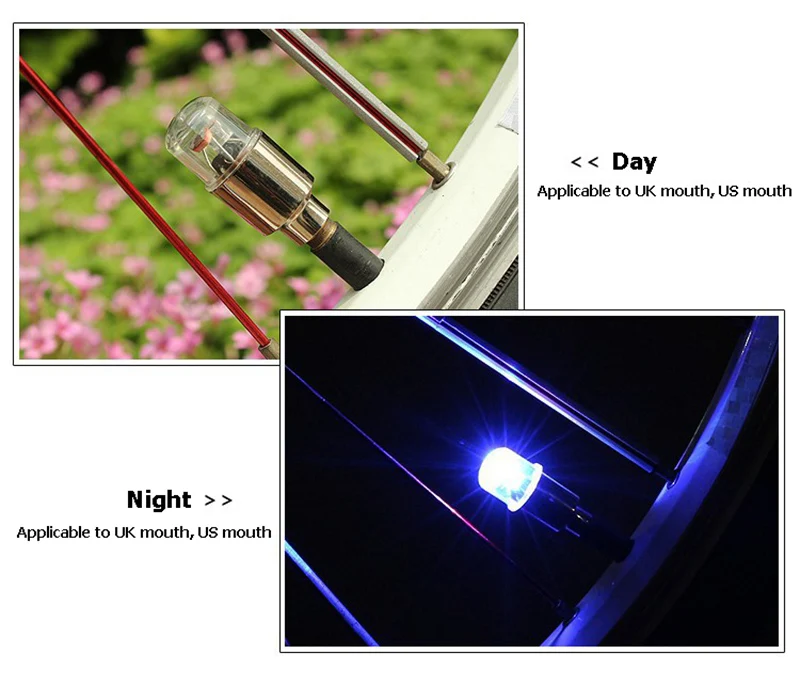 1 Pair LED Cycling Motor Bike Bicycle Car Wheel Tire Valve Wheel Lights Luces Bicicleta Farol bike Brand New LT0060 (2)