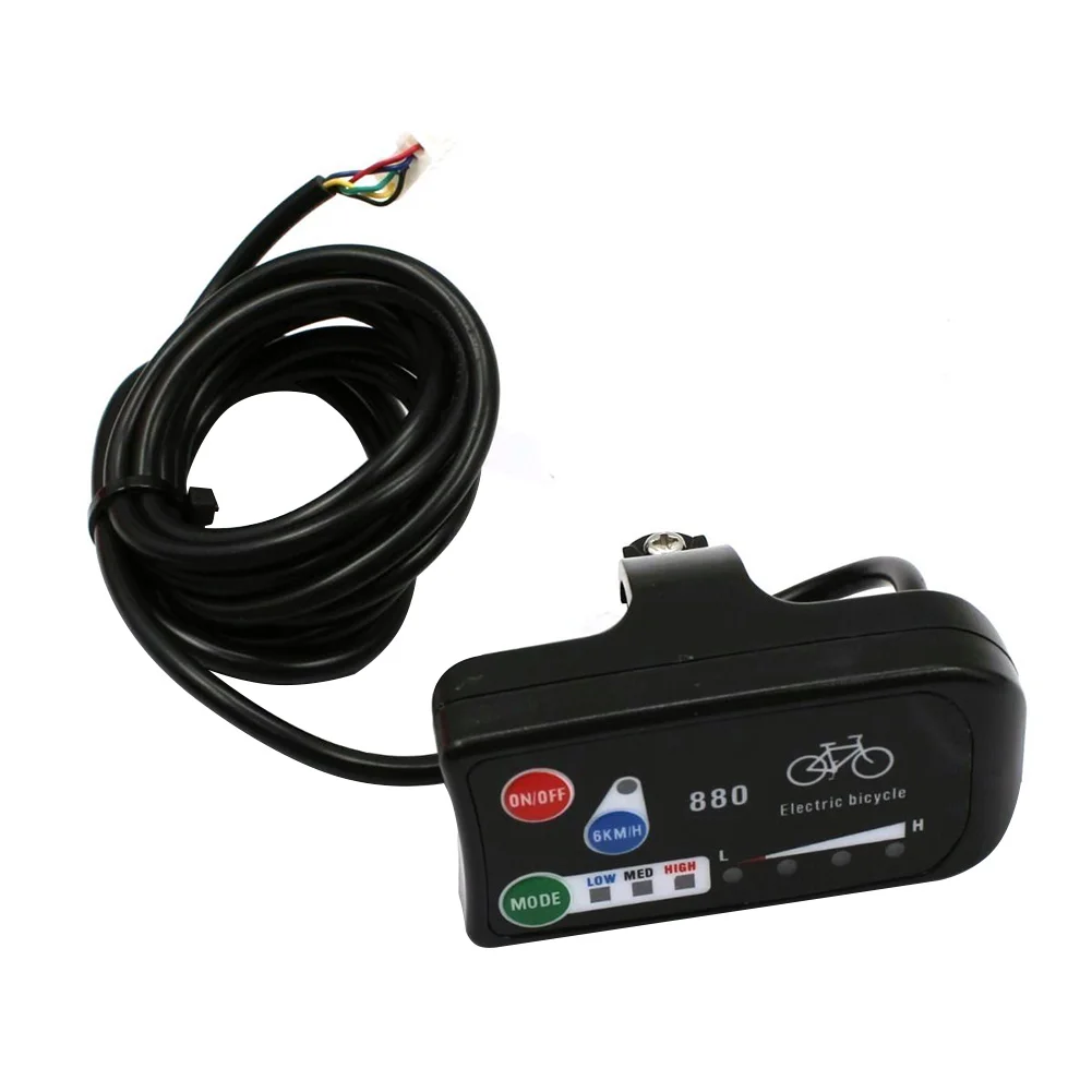 

36V 48V Ebike Cycling Easy Install Accessories Durable LED Display Control Part Multifunction Electric Bicycle Panel Lightweight