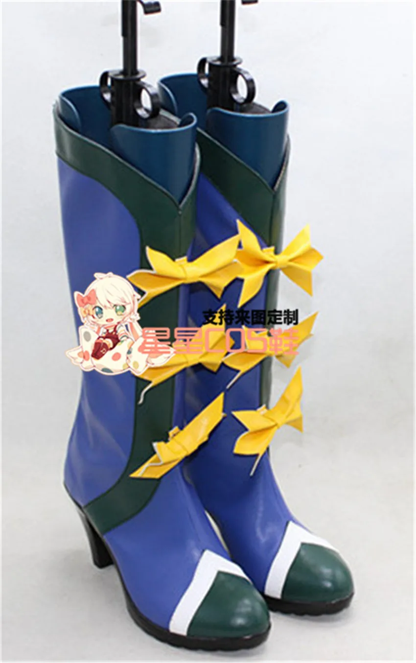 Tales Of Vesperia Judith Blu Lunghi Ragazze Cosplay Scarpe Stivali X002