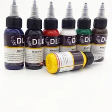 DLD 7 шт. тату набор чернил microblading Перманентный макияж Art пигмент 30 мл татуировки краска для карандаш для бровей губ тела всего 7 видов цветов