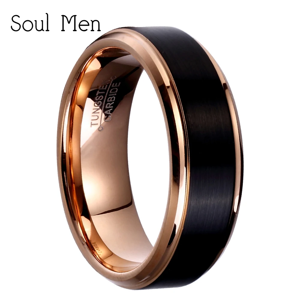 tungsten and copper wedding bands