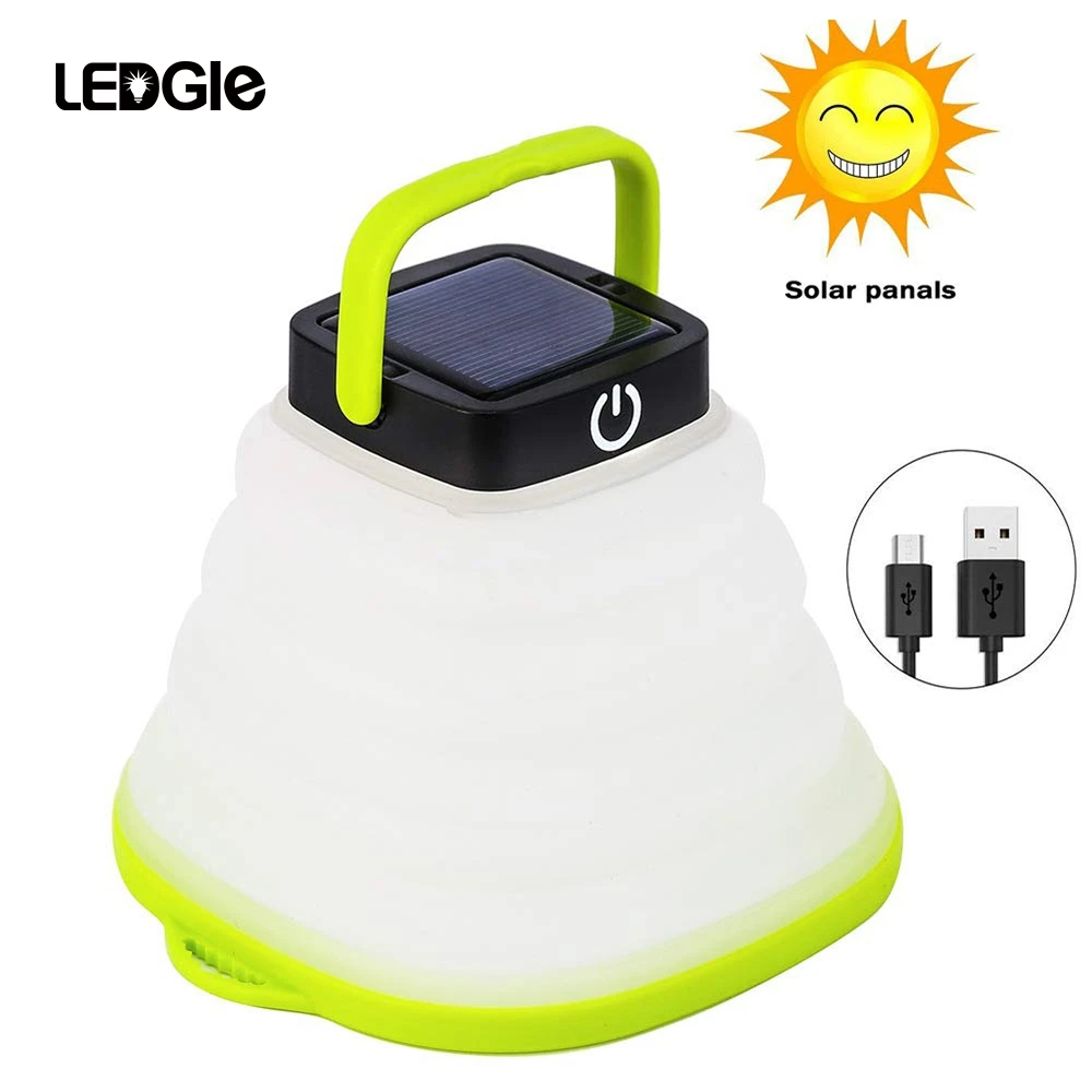 Светодиодный GLE портативный солнечный свет, кемпинг с питанием от фонаря, светодиодный мини-подвесной светильник, USB вход, водонепроницаемый для походов, палаток
