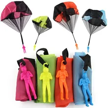 Mini juguete de paracaídas para niños para lanzar a mano, soldado, deportes al aire libre, juguetes educativos para niños, envío gratis