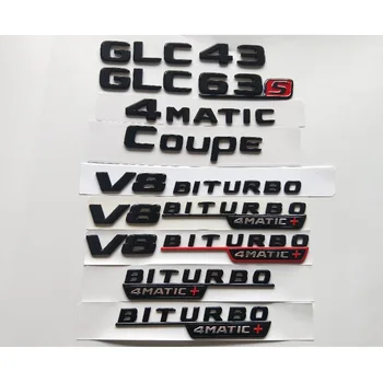 

Gloss Black Letters GLC43 GLC63 GLC63s V8 BITURBO 4MATIC+ Fender Trunk Emblem Emblems Badges for Mercedes Benz AMG X253 Coupe