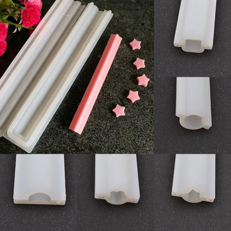 

Heart Round Silicone Candle Mold DIY Tube Column Candle Moulds Hand Craft Candle Accessories