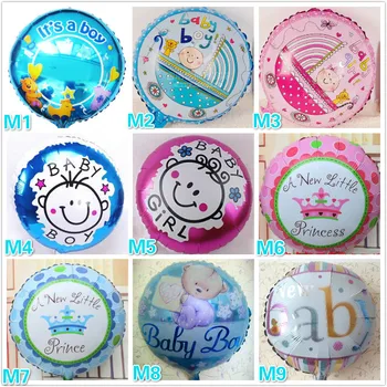 

100pcs/lot Mix baby balloons angel baby foil ballon for baby birthday party baloes de festa mylar bola baby shower decorating