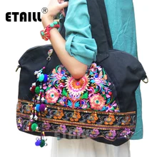 Винтажная Этническая вышивка ручной работы вышитая сумка для женщин с блестками известный бренд сумки на плечо высокое качество Sac Femme Bordado Bolsa