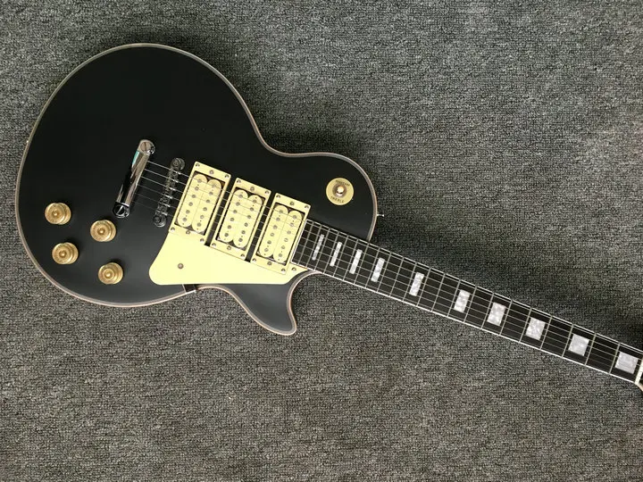 

Custom Shop 1977 Ace Frehley Budokan Vintage Electric Guitar LP 3 Pickups Flame Top matte black Colo