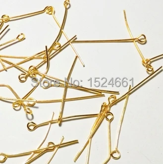 

FLTMRH 50PCS Plated Eye Pins 50x7mm watch jewelry fine jewelry beads *head pins findings pin jump rings