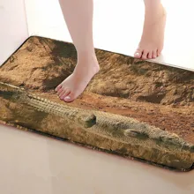 Коврик для ванной комнаты в стиле крокодила, Забавный Противоскользящий коврик для ванной, аксессуары для душевой занавески, соответствующие вашей душевой занавеске