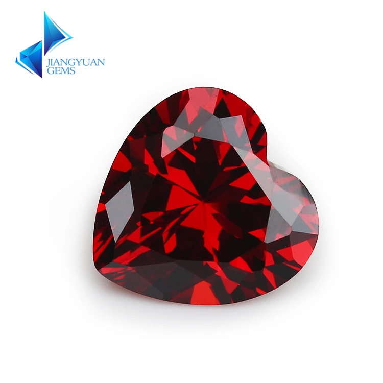 3x3-12x12 мм в форме сердца 5A Гранат Цвет кубический цирконий камень размер искусственные камни бусины Кристалл Камень для ювелирных изделий
