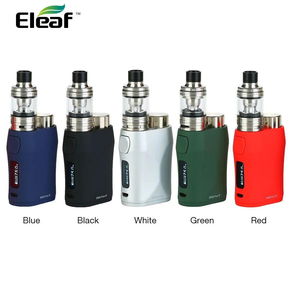 100% оригинал Eleaf iStick Pico X с MELO 4 D22 набор 75 Вт 2 мл баком в 0 15 Ом EC-M катушка электронная