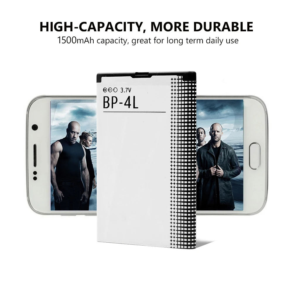 Сменный перезаряжаемый аккумулятор 1500 мАч батарея BP 4L BP4L для Nokia E61i E52 E55 E6 E71 E72 E73 E90