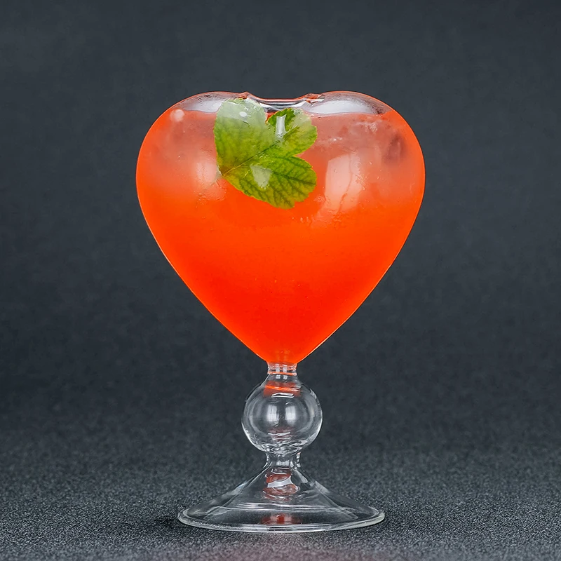 

Slanted Martini Cup Scrub Cocktail Creative Goblet Lead-Free Glass Bubble Cups Amazing beatiful pretty heart-shaped Glasses