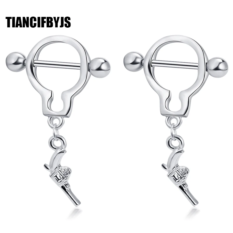 TianciFBYJS Nipple Bar Nipple Shield Barbell Piercing 316L Surgical