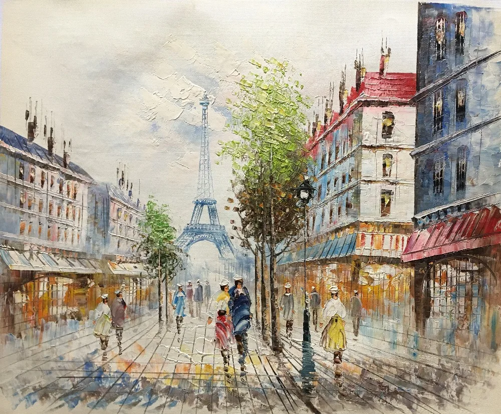 Пейзаж парижа рисунок