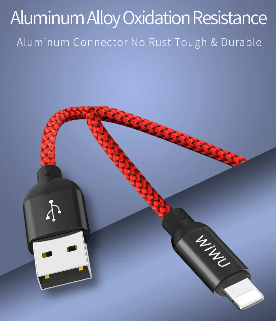 WIWU Mobile Phone Cables for Lightning Fast Charging Cable 2.4 A USB