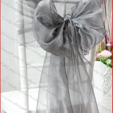 № 14 Серебряный Органзы Кресло Вытяжки/Председатель Шапки/Крышка Стула Sash Для Свадьбы Event& Партии& Home и банкетный Украшения Текстильных