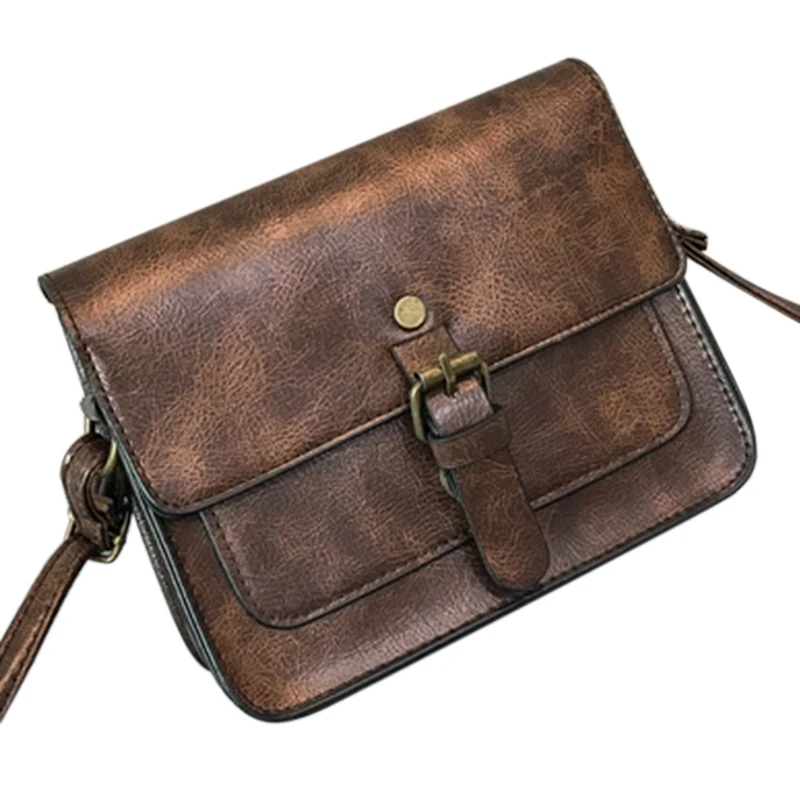 

Vintage Women Flap Fashion Casual Leather Shoulder Bags Lady Crossbody Messenger Bag Elegant Envelop Clutch Purse(Brown)