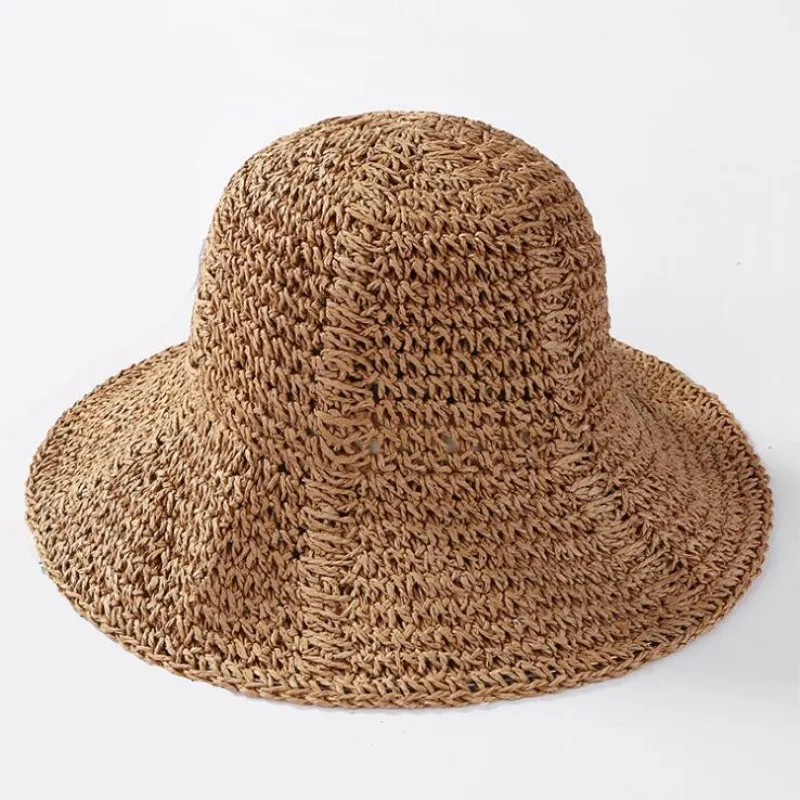 Женская соломенная шляпа с крючком летняя складная от солнца|beach hat|straw boater hatboater hat