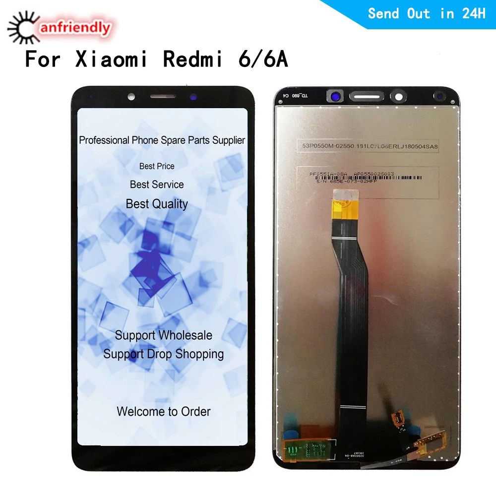 ЖК-дисплей для Xiaomi redmi 6 6A 5 45 &quotЖК-дисплей + сенсорная панель экран стеклянный