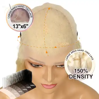 Remy Forte Lace Front Human Hair Wigs Blonde Lace Front Wig 613 Human Hair 14/16/18 Lace Front Wigs 150% Density human hair wigs