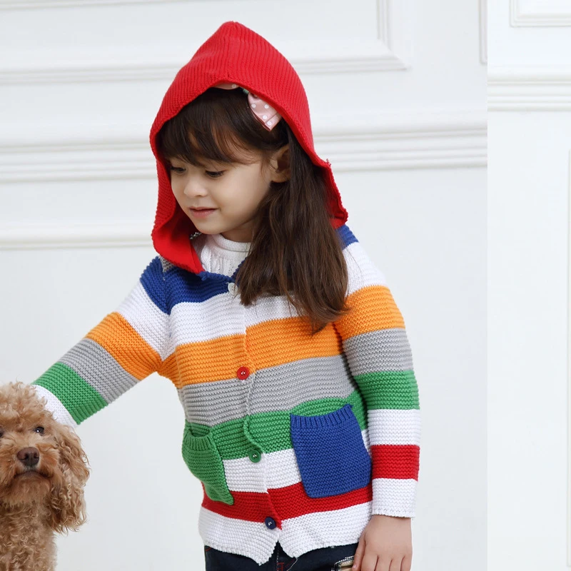 Осенне зимний теплый кардиган с длинным рукавом для девочек 2 10 лет|sweater long|sweater