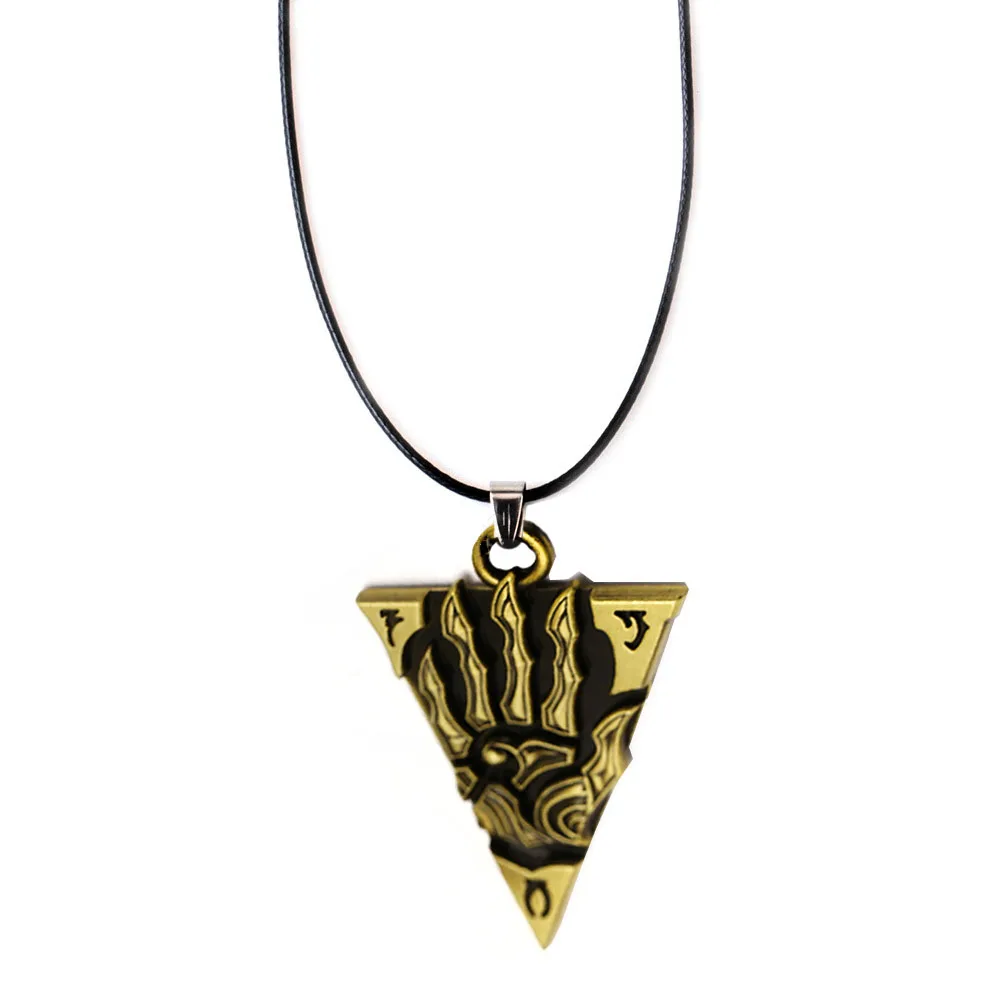 

Game The Elder Scrolls morrowind letter Torque Skyrim Dinosaur Vintage Fashion Pendant A symbol of Silver Necklace
