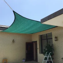 DZKENAZI 5x 5M markiza zewnętrzna 95% cieniowanie kwadratowy parasol przeciwsłoneczny żagiel ochrona UV łuk krawędzi D pierścienie do ogrodu Patio altanka Camping