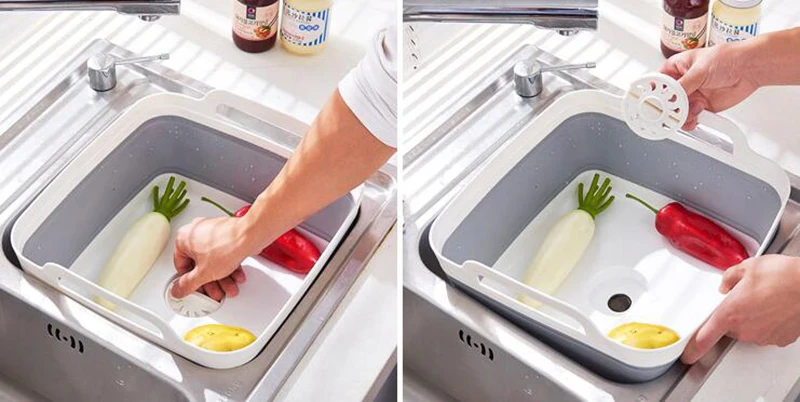 Foldable fruit vegetable storage basket Container Creative Portable Kitchen Cleaning Tools Camping Fishing Outdoor Accessories    (23)