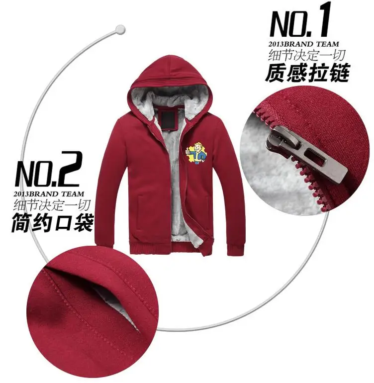 Игра Fallout 4 Hoodie Pin Boy Save The World принт на молнии Кардиган Толстовка супер теплое плотное флисовое пальто для мужчин и женщин