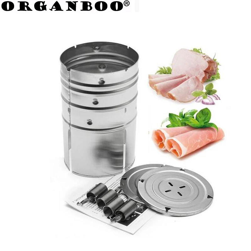 

ORGANBOO 1PC Kitchen Cooking Tools Stainless Steel Ham Press Maker Machine Seafood Hamburger Meat Poultry Tools Round Shape